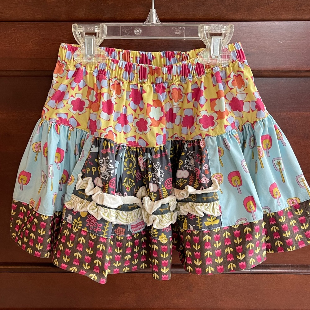 Matilda Jane Character Counts Multi Pattern Skirt Size 2